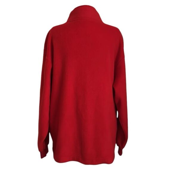 DISNEY VTG Men’s 1/4 Quarter Zip Mickey Mouse Spellout Fleece Jacket Size L - Picture 2 of 10